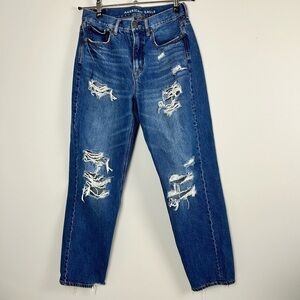 American Eagle 90s Boyfriend Jeans Size 4 Long Distressed